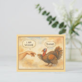 Grappige Vegetarische Thanksgiving Briefkaart (Staand voorkant)
