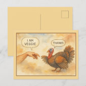 Grappige Vegetarische Thanksgiving Briefkaart (Voorkant / Achterkant)
