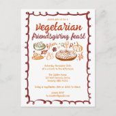 Grappige VEGETARISCHE Thanksgiving Friendsgiving Briefkaart (Voorkant)