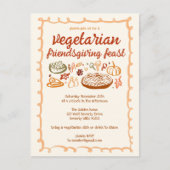 Grappige VEGETARISCHE Thanksgiving Friendsgiving Briefkaart (Voorkant)