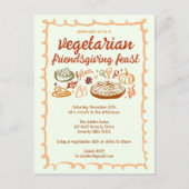 Grappige VEGETARISCHE Thanksgiving Friendsgiving Briefkaart (Voorkant)