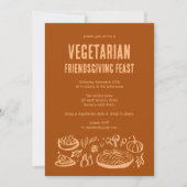 Grappige VEGETARISCHE Thanksgiving Friendsgiving Kaart (Voorkant)