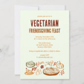 Grappige VEGETARISCHE Thanksgiving Friendsgiving Kaart (Voorkant)