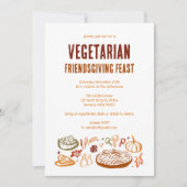 Grappige VEGETARISCHE Thanksgiving Friendsgiving Kaart (Voorkant)
