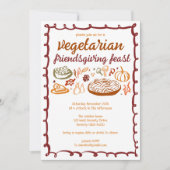 Grappige VEGETARISCHE Thanksgiving Friendsgiving Kaart (Voorkant)
