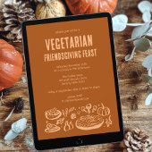 Grappige VEGETARISCHE Thanksgiving Friendsgiving Kaart