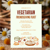 Grappige VEGETARISCHE Thanksgiving Friendsgiving Kaart