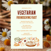 Grappige VEGETARISCHE Thanksgiving Friendsgiving