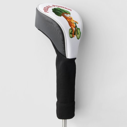 Grappige Veggie Rider Golfheadcover (Schuin)