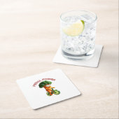 Grappige Veggie Rider Kartonnen Onderzetters (Insitu)