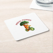 Grappige Veggie Rider Kartonnen Onderzetters (Schuin)