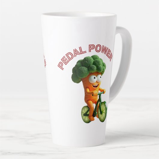 Grappige Veggie Rider Latte Mok (Rechterhoek)