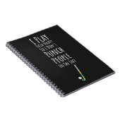 Grappige veld hockey geschenken voor haar speler m notitieboek (Rechterzijde)