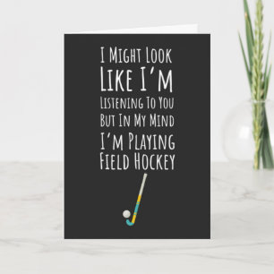 Grappige Veldhockey Kaarten Team Speler Sport Coac