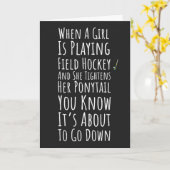 Grappige Veldhockey Kaarten Vrouwen Sport Team Spe (Gele Bloem)