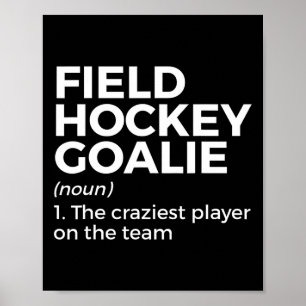 Grappige veldhockey keeper definitie mannen vrouwe poster