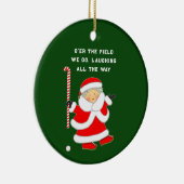 Grappige veldhockey keramisch ornament (Rechts)