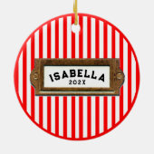 Grappige veldhockey keramisch ornament (Achterkant)