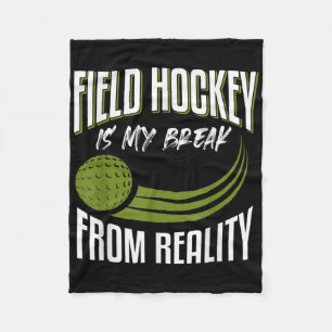 Grappige veldhockey spreuk Veldhockey Fleece Deken