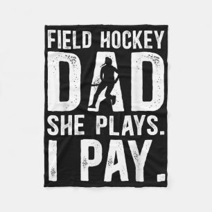 Grappige veldhockey vader van een veldhockeyspeler fleece deken