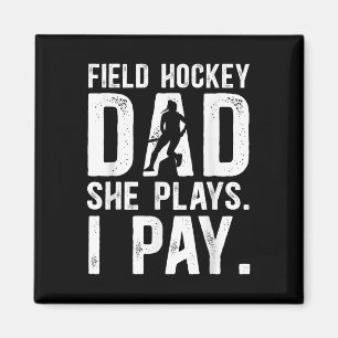 Grappige veldhockey vader van een veldhockeyspeler magneet