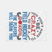 Grappige veldhockeycoach (1) fleece deken (Voorkant (Horizontaal))
