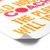 Grappige veldhockeycoach _1 poster (Hoek)