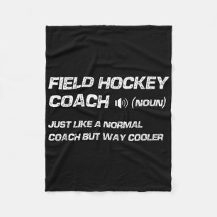 Grappige veldhockeycoach definitie fleece deken