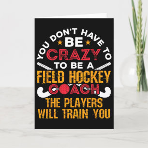 Grappige veldhockeycoach kaart