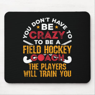 Grappige veldhockeycoach muismat