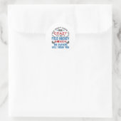 Grappige veldhockeycoach ronde sticker (Tas)