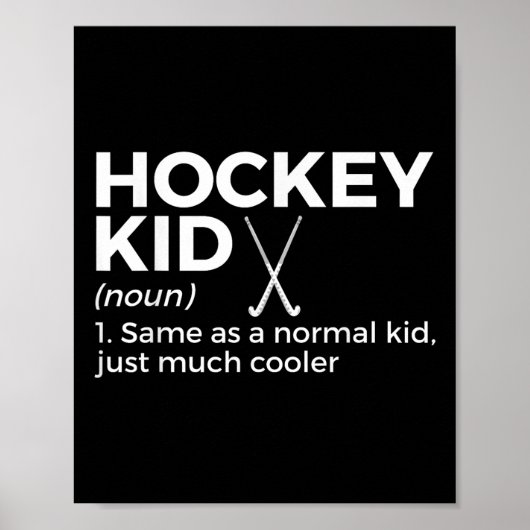 Grappige veldhockeykind definitie poster (Voorkant)