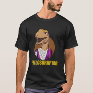 Grappige Velociraptor Dino Meme Dinosaur Filosofie T-shirt