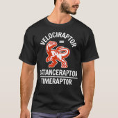 Grappige Velociraptor Fysica Wiskunde Dinosaurus T-shirt (Voorkant)