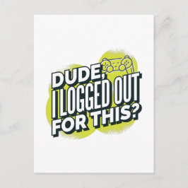 Grappige vent ik logde uit voor deze Gamer Joystic Briefkaart