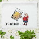 Grappige vent met maar één grote bier theedoek (Gevouwen)