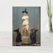Grappige Venus de Milo Halloween kaart (Achterkant)