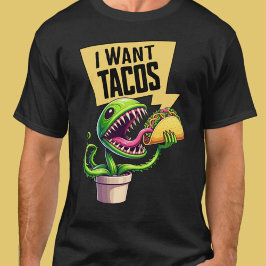 Grappige Venus Fly Trap Wil Een Taco T-shirt
