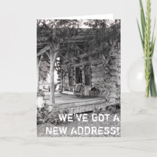 Grappige verandering adres Housewarming Cottage Ca Aankondiging
