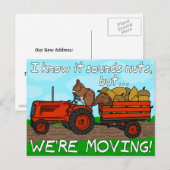 Grappige verandering van adres eekhoorn We hebben  Aankondigingskaart (Voorkant / Achterkant)