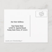 Grappige verandering van adres eekhoorn We hebben  Aankondigingskaart (Achterkant)