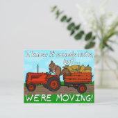 Grappige verandering van adres eekhoorn We hebben  Aankondigingskaart (Staand voorkant)