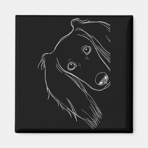 Grappige Verbaasde Hond Saluki Magneet