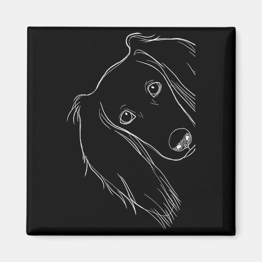 Grappige Verbaasde Hond Saluki Magneet (Voorkant)