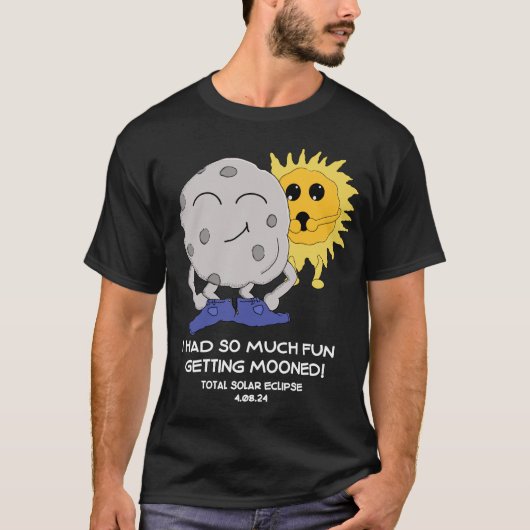 Grappige Verduistering 2024 Getting Mooned Joke T-shirt (Voorkant)
