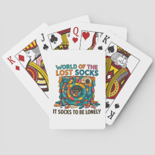 Grappige verdwenen Sokken wereld vermist maar niet Pokerkaarten