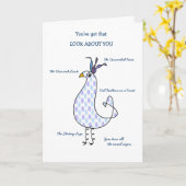 Grappige Veren die - aan Kind het hoofd bieden… Kaart (Gele Bloem)