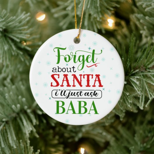 Grappige Vergeet Sinterklaas BABA Kerst Ornament (Boom)