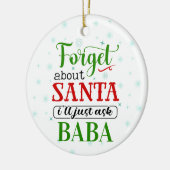 Grappige Vergeet Sinterklaas BABA Kerst Ornament (Links)