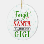 Grappige Vergeet Sinterklaas Gigi Kerst Ornament (Links)